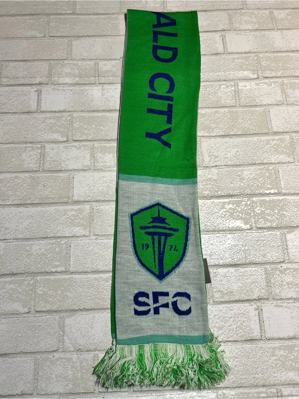 Seattle FC 'The Emerald City' Green & Gray Supporter Scarf